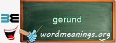 WordMeaning blackboard for gerund